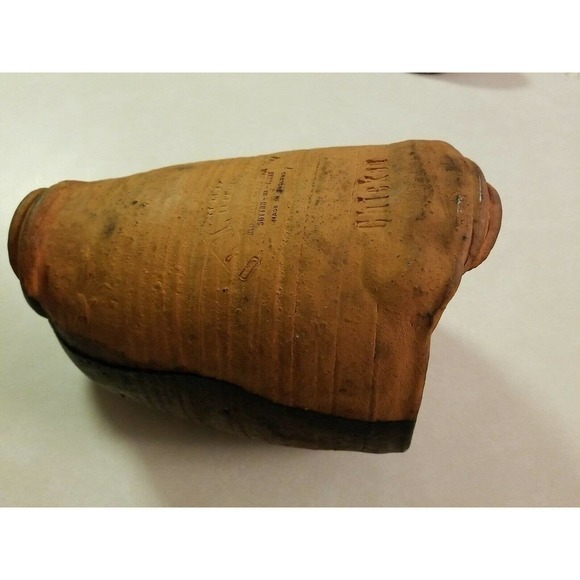 Clay CHICKEN ROASTER C.& M. Hemstock Terra Cotta‎ Vintage - Picture 8 of 8